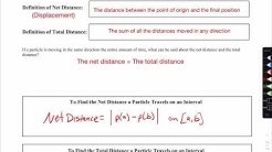 5.5 Net And Total Distanceap Calculus 5.5 Net And Total Distanceap Calculus
