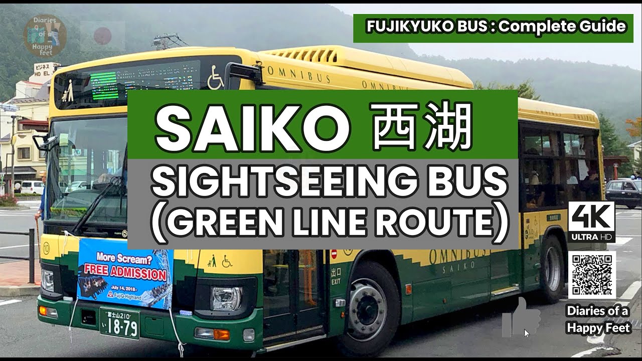 Diaries of a Happy Feet :🚌Exploring Kawaguchiko 河口湖 and 西湖 Saiko Sightseeing Green Bus 🇯🇵🗾 [4K]