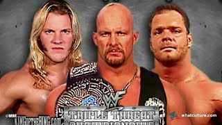 Stone Cold Steve Austin vs Chris Jericho vs Chris Benoit - King of the Ring 2001 - Highlights