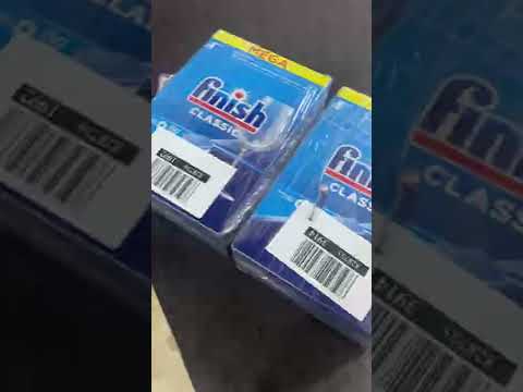 Таблетки для посудомоечной машины. Коробка 110 штук. Подделка или нет? Сейчас будем смотреть.