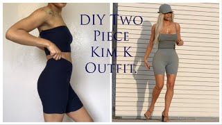 Diy Turn Your Old Leggings Into Kim K Two Piece Outfit. Under 5 Min