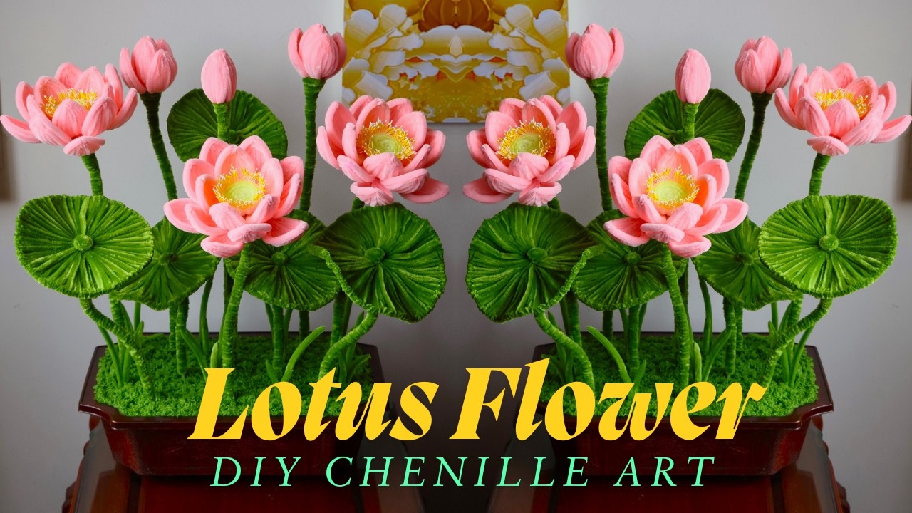 Realistic Velvet Wire Lotus Flower 🌸 | Step-by-Step DIY Guide ✂️