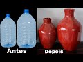 Incrível! Vasos de Galão Lindos e Brilhosos decoração reciclagem artesanato FAÇA VOCÊ MESMO DIY