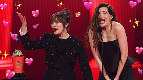 Kathryn Hahn and Elizabeth Olsen complimenting eac...