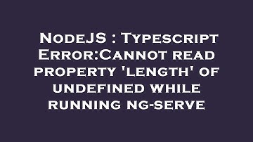 NodeJS : Typescript Error:Cannot read property 