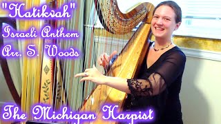 Hatikvah (Israeli Anthem / Woods) on Harp - The Michigan Harpist
