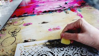 Create Textured Art Using Simple Mixed Media & Acrylic Techniques! ColourArte Spring Event