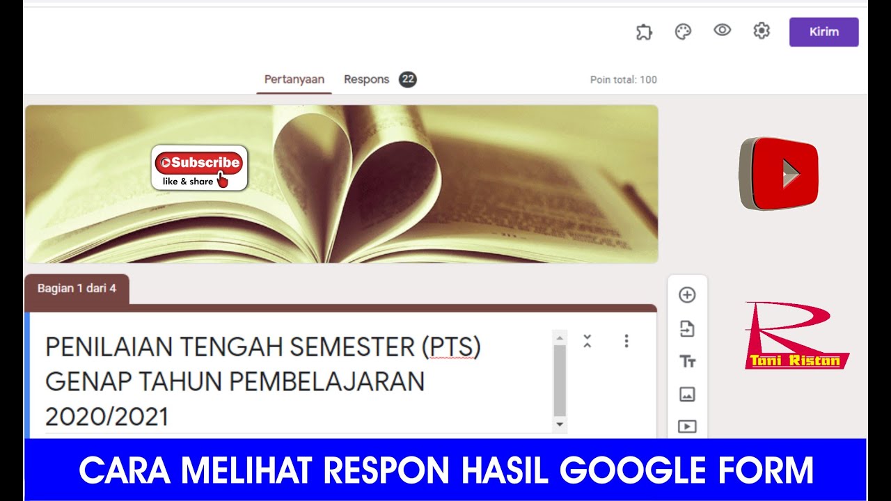 CARA MELIHAT RESPON HASIL GOOGLE FORM - YouTube