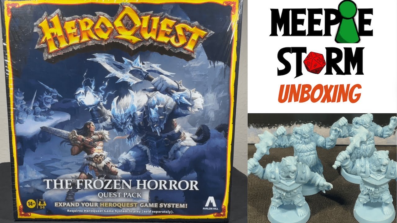 Board Game Unboxing - HeroQuest Frozen Horror quest pack - Meeple Storm