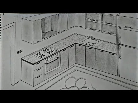 İÇ MEKAN MUTFAK ÇİZİMİ,İÇ MEKAN NASIL ÇİZİLİR /INTERIOR DRAWING