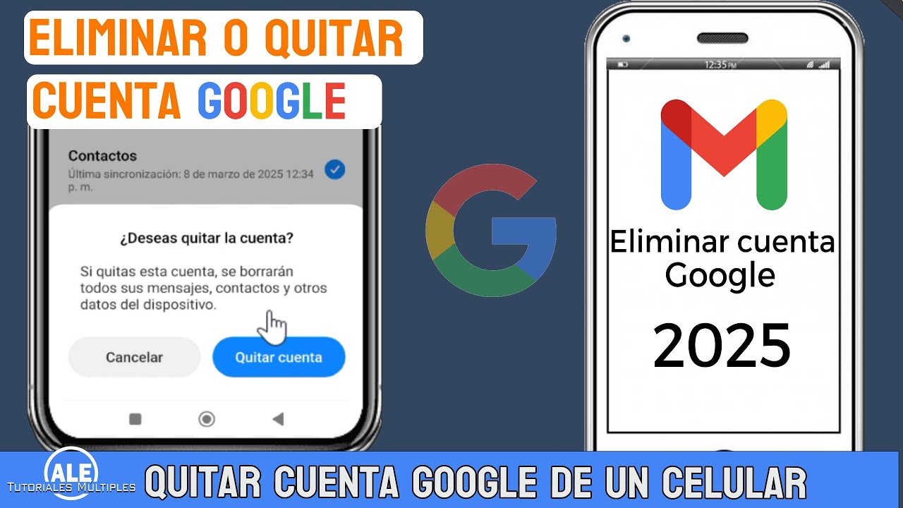 Como ELIMINAR una cuenta de GOOGLE o Gmail en un celular - YouTube