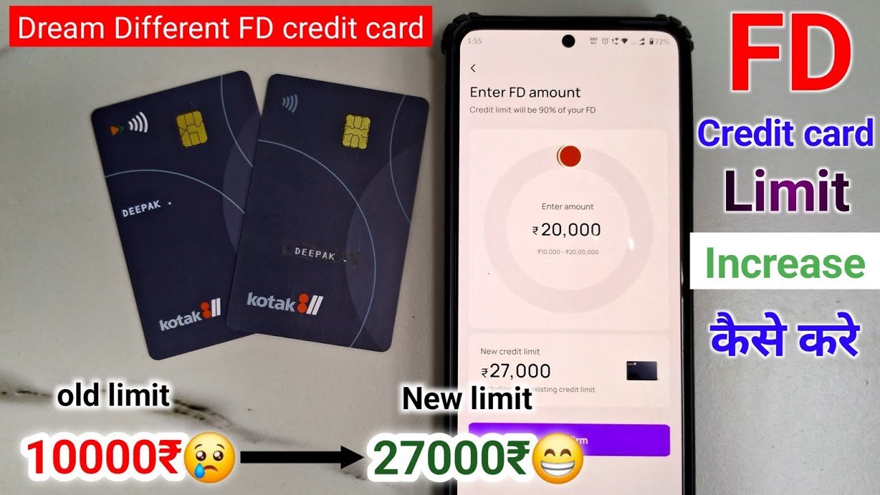 Kotak fd credit card limit increase | kotak mahindra bank FD credit card limit kaise increase kare |