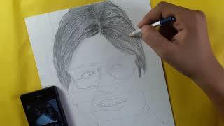 how to draw amitabh bachchan | Lesson 2 | hair shading |