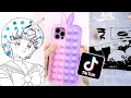 I try TIK TOK ART HACKS compilation | DIY POP IT, cricut anime jeans and more