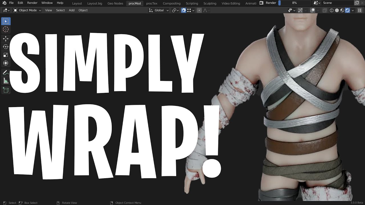 Blender - Simply Wrap Pro Addon! - YouTube