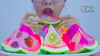 Making Colourful Watermelon Fruit Jelly *ASMR & Mukbang 먹방