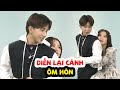 Diễn lại cảnh ôm, Han Sara đòi hôn Tùng Maru ngay trên sóng