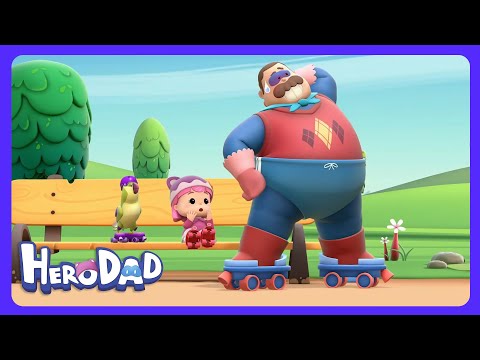 Hero Dad - Superhero Dad Can't Skate! 🛼 | Kids Cartoons | WildBrain Nursery