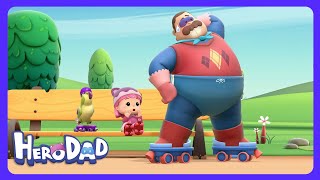 Hero Dad - Superhero Dad Can't Skate! 🛼 | Kids Cartoons | WildBrain Nursery