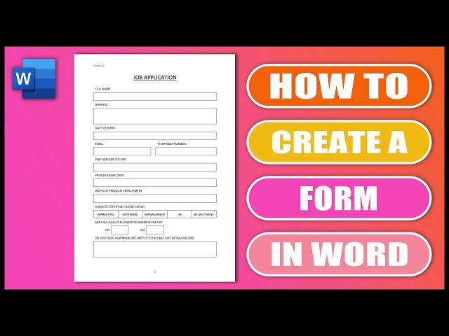 HOW TO CREATE A FORM IN WORD | Make a printable form in Word - YouTube how-to-create-a-form-in-word-make-a-printable-form-in-word-youtube