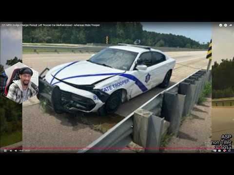 121 MPH Dodge Charger Pursuit DESTROYED Troopers Car ASP * REACTION *