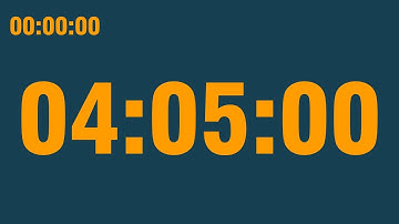 4 hour 5 minute timer (with end alarm, time elapsed and progress bar)