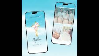 Baptism Ceremony Invitation Video Christening Video Invitation Invito Ai 1081