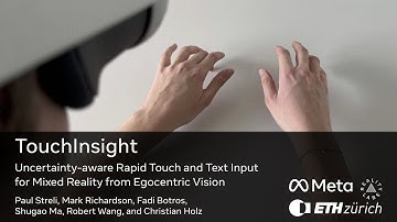 TouchInsight: Uncertainty-aware Rapid Touch and Text Input for Mixed Reality from Egocentric Vision
