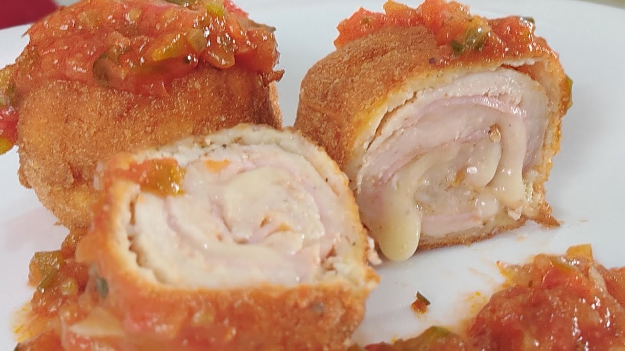 ENROLADO DE FRANGO FRITO