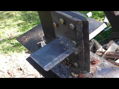 New Homemade Bolt On 4 Way Wedge for Log Splitter