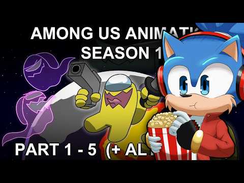 HonixPl4Y reacciona - Among Us Animation Season 1 || Part 1 - 5 + AlternatePart1 ||