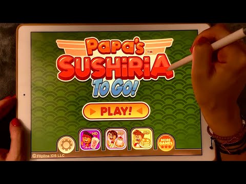 😴 iPad ASMR - making more sushi 🍣 - Clicky Whispers