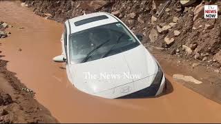 Udhampur: Car stuck in mud swamp at Jammu-Srinagar NH; driver rescued