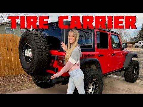 How To Install a Spare Tire Carrier On A Jeep Wrangler JLU Rubicon!