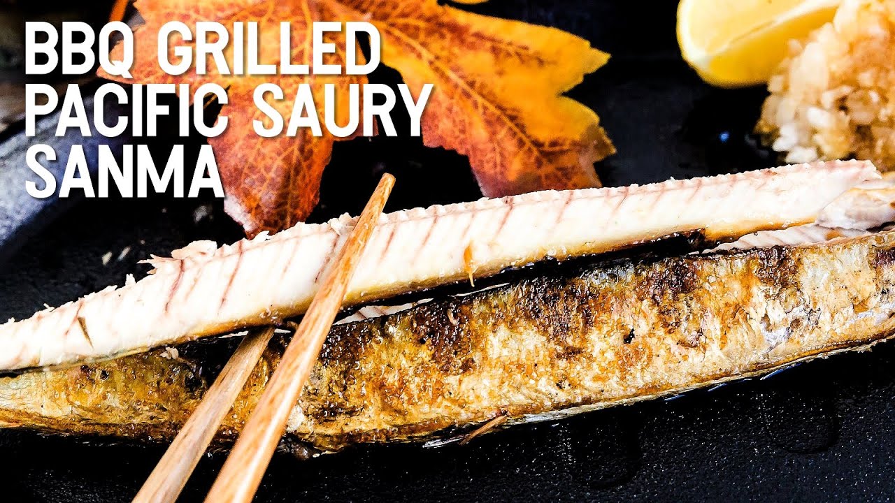 BBQ Grilled Pacific Saury Sanma - YouTube