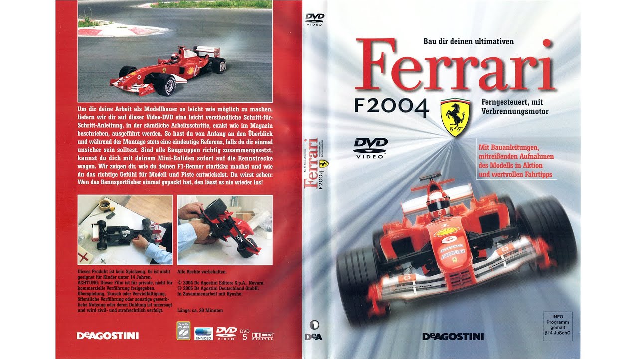 ディアゴスティーニ　F2004 DVD DeAgostini RC Ferrari F2004 (2005) - YouTube