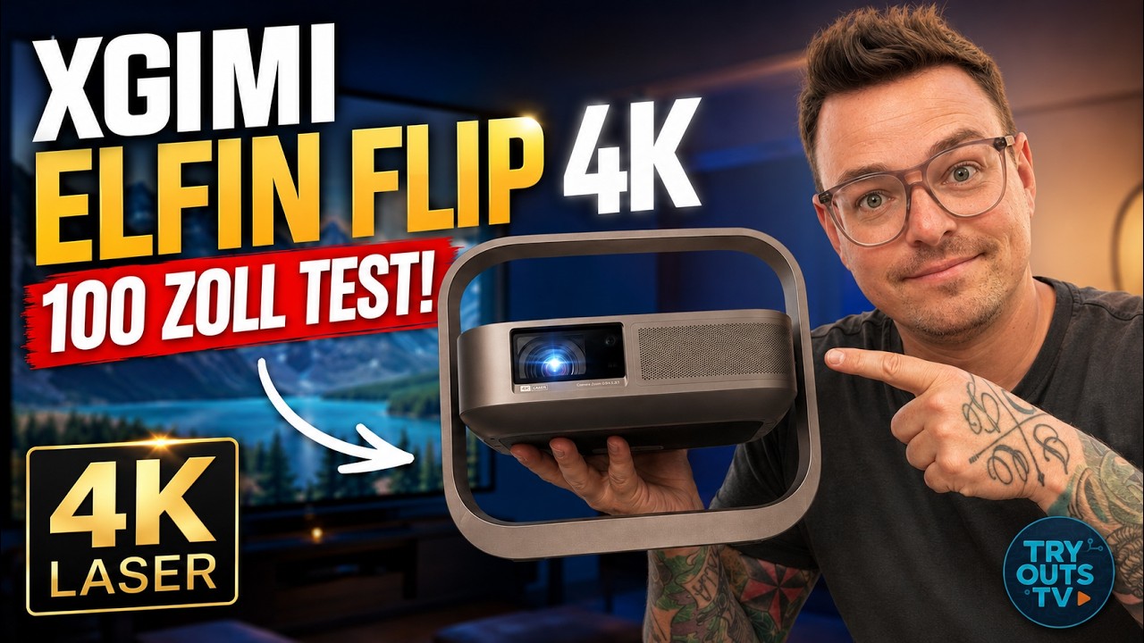 Thumbnail: XGIMI Elfin Flip 4K – Kompakter Laser-Beamer mit riesigem Bild!