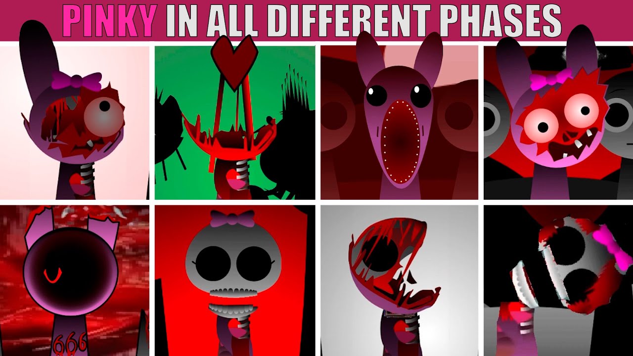 PINKY in ALL Different Phases | 1 - 888 Phases