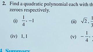 class 10 maths ch 2 Live ex 2.2 Q2 (all parts)