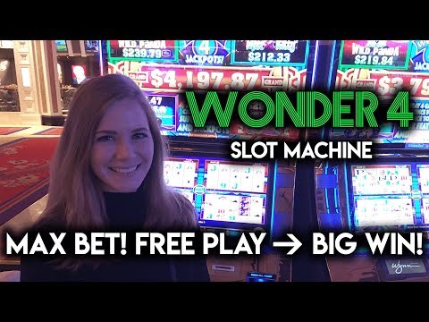 Winning BIG on Free Play With Wonder 4 Slots!!! BONUSES and Big Line Hits!!!