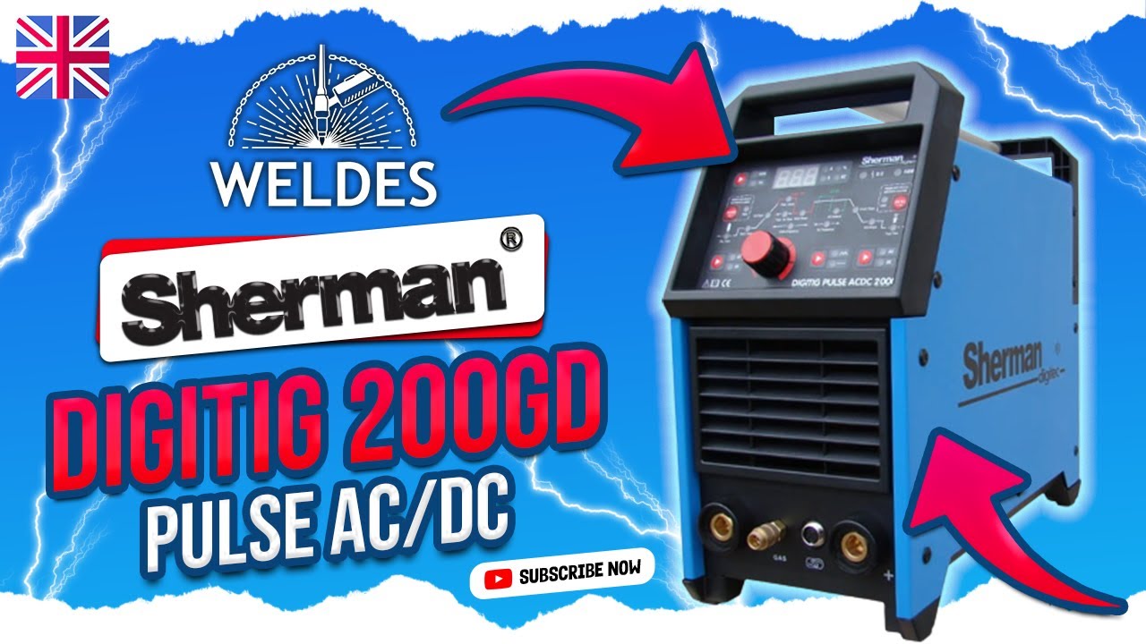 Inverter Welder TIG Sherman DIGITIG 200GD Pulse AC/DC English