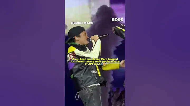 Rosé and Bruno Mars hugged each other during their performance of APT in LA #rosé #brunomars