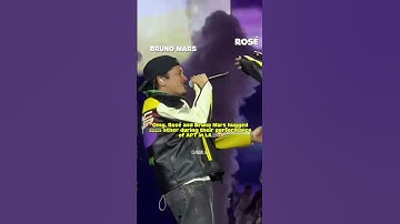 Thumbnail of Rosé and Bruno Mars hugged each other during their performance of APT in LA #rosé #brunomars