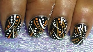 Easy Abstract Halloween Nail Art