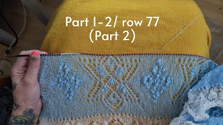 Knitting World's Largest Shawl Diana Part 1-2 / Row 77 (Part 2)