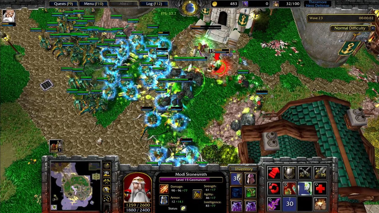 Theramore Hero Defense  - Normal Mode Loss - [Solo Challenge] - {Geomancer}  _A Tier Hero_