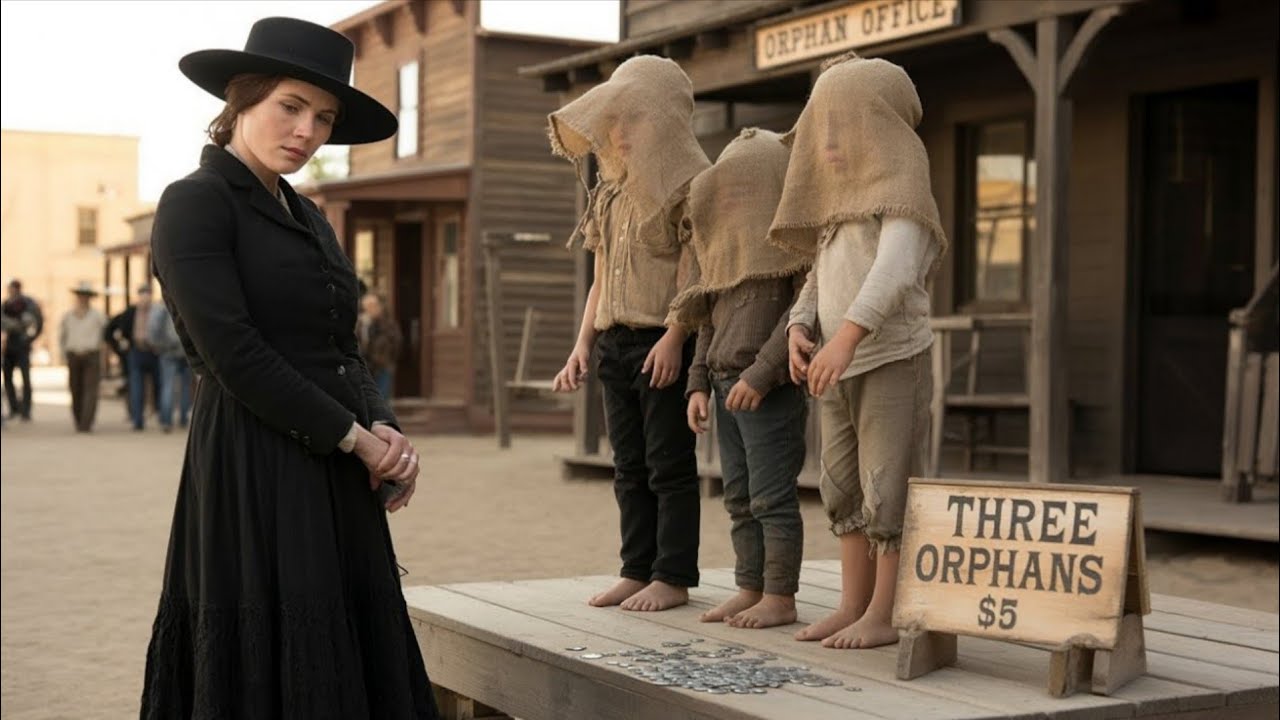 Einsame Witwe kaufte drei Waisen mit Säcken auf dem Kopf, nahm sie mit, als einer ihren Namen sagte