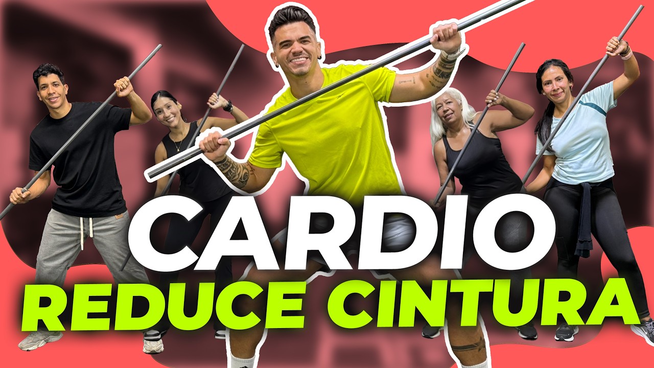 CARDIO PARA ADELGAZAR CON PALO DE ESCOBA | 25 Minutos | SIN SALTOS