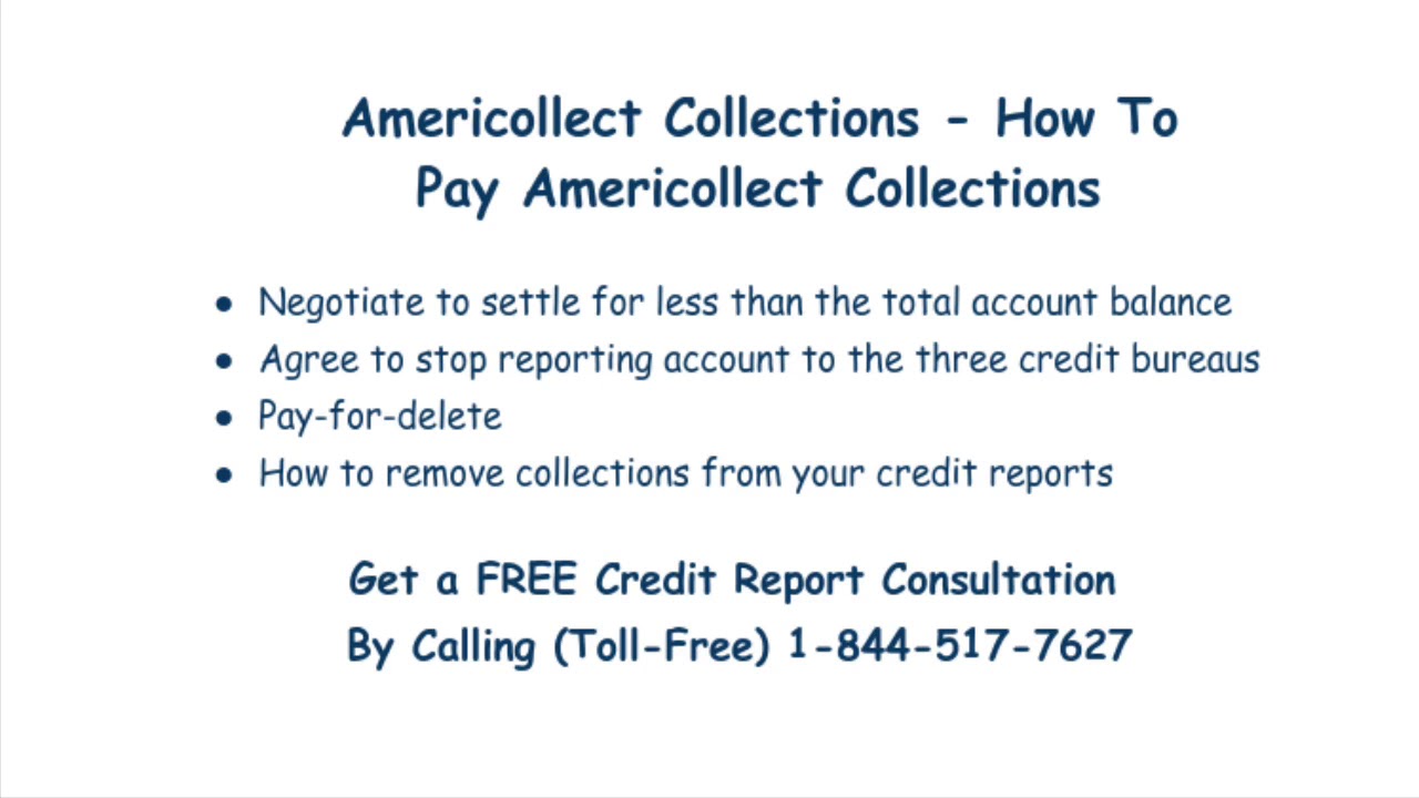 Americollect Collections - How To Pay Americollect Collections - YouTube