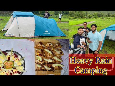 Camping in Heavy Rain | Deep forest camping
